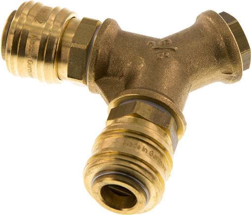 2-fach-Luftweiche mit Schnellkupplungen, G 1/4" (IG)