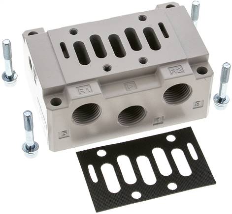 Anschlussplatte ISO 5599-1 Größe 2, G 1/2"