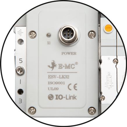 Ventilterminal 6x5/2-Wege, IO-Link, M 7 an Ventilen (oben)