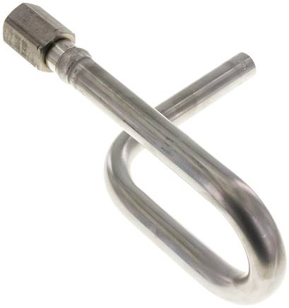 Wassersackrohr U-Form(1.4571) Anschweißende 20 x 2,6-G 1/2" (IG)-Spannmuffe