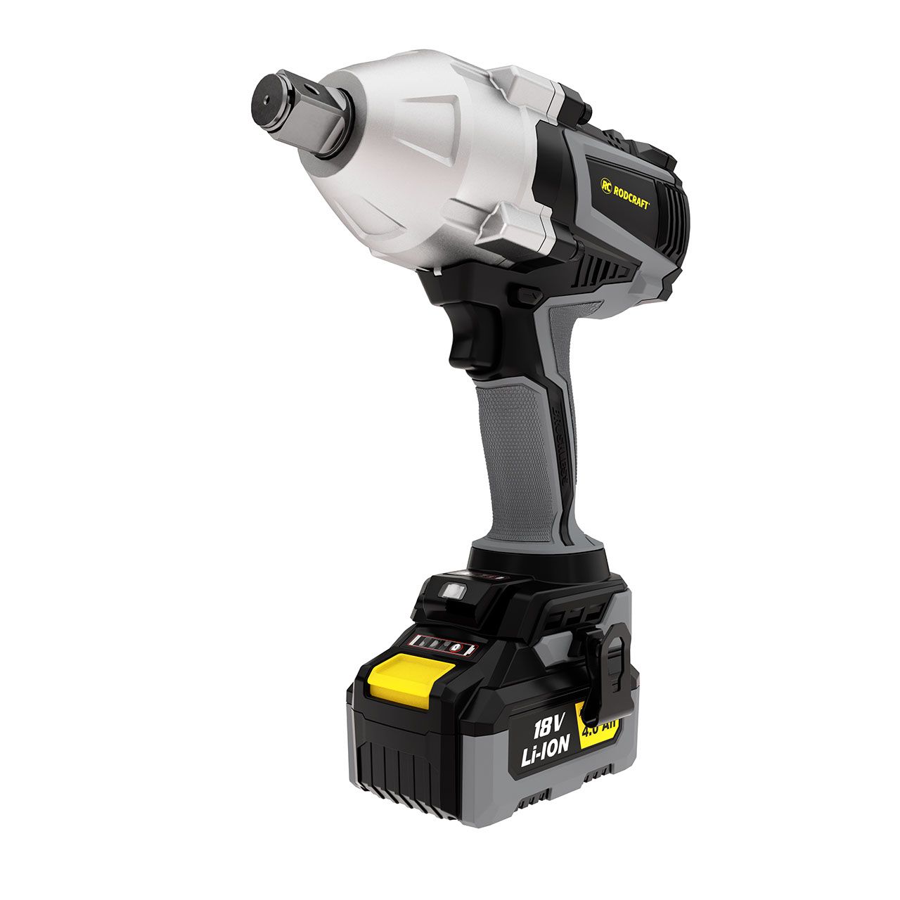 Rodcraft RC9087K4 Akku-Schlagschrauber, Vierkant 3/4 Zoll, max. Lösemoment 1500 Nm, inkl. 2x 4 Ah Akku, Ladegerät und Stofftasche