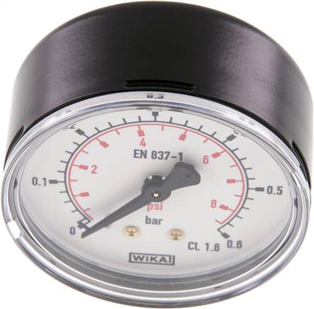 Manometer waagerecht (ST/Ms), 63mm, 0 - 0,6 bar, G 1/4"