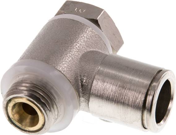 Winkel-Drosselrückschlagventil G 1/4"-10mm,zuluftregelnd, Messing, Eco