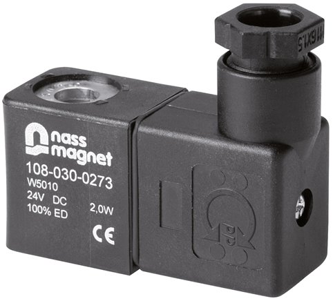Magnetspule 24 V=, Bauform T1, Steckergröße 1
