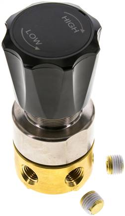 Hochdruck-Druckminderer, NPT 1/4", 0,1 - 7 bar, Messing