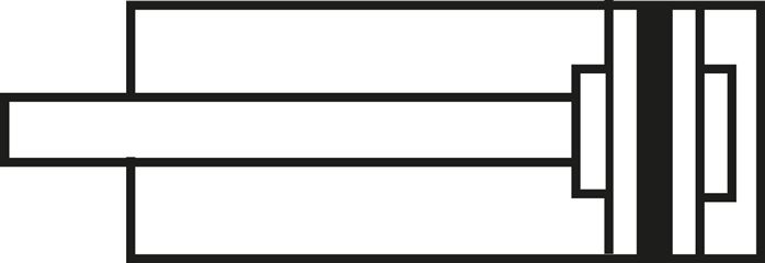 Rundzylinder, Kolben 40 mm, Hub 125 mm, Typ DSWPM 40/125