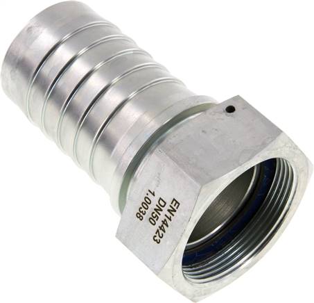 Schlauchtülle, DIN EN 14423 G 2"-50x68mm, Stahl verzinkt