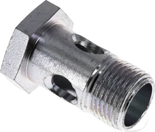 Hohlschraube 1-fach, M 18 x 1,5, Stahl verzinkt
