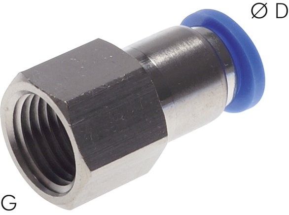 Steckanschluss m. Innengew. G 1/2"-8mm, IQS-Standard