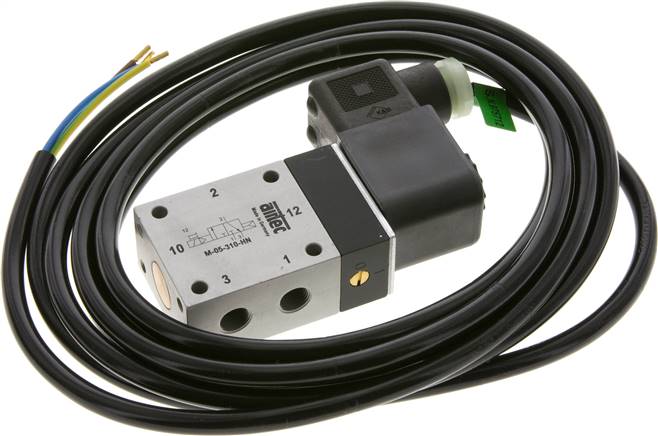 3/2-Wege Magnetventil, G 1/8", Luftfederrückstellung (NC), 24 V= (ATEX), NW6, mit 3m Kabel