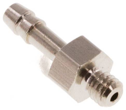 Gewindetülle M 3-2mm, Messing vernickelt