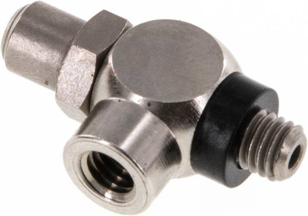 Drosselrückschlagventil M 5, zu- und abluftregelnd (C), Messing