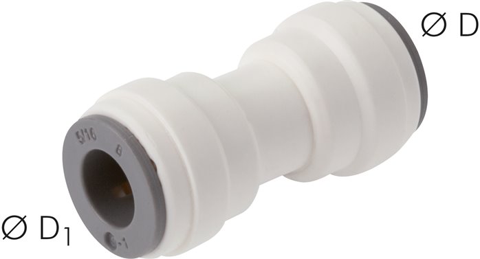Gerader Steckanschluss 3/16" (4,76 mm)-3/16" (4,76 mm), IQS-LE (EPDM-Dichtung)