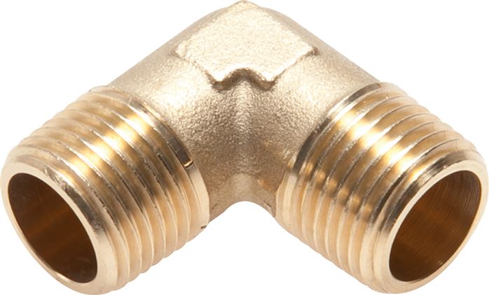90°-Winkel R 1/4" (AG), Messing