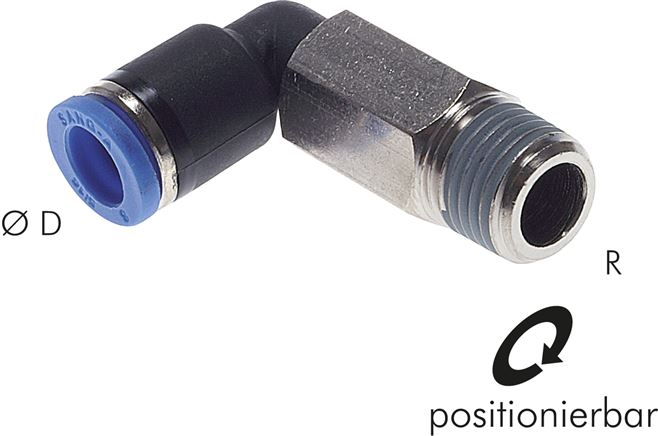 Winkel-Steckanschluss, lang R 1/2"-14mm, IQS-Standard
