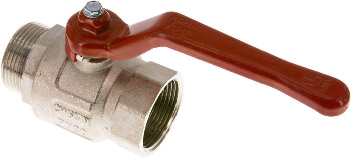 Messing-Kugelhahn, kurz, G 1-1/4" (AG/IG), -0,9 bis 30bar