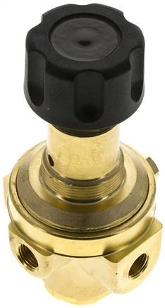 Druckregler, Messing, G 1/4", 2 - 30bar (nicht rücksteuerbar)