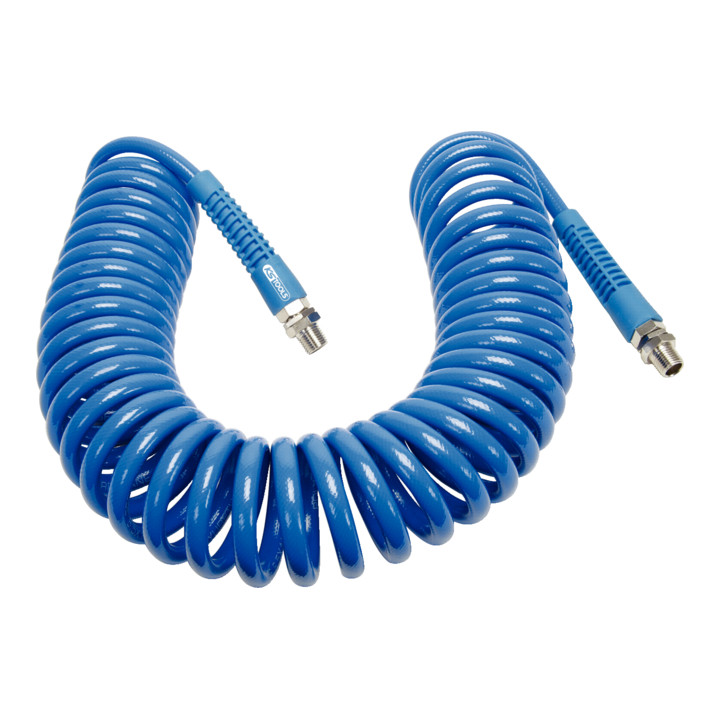 KS Tools PU-Druckluft-Spiralschlauch, Ø 8mm, G1/4 AG, 15 m