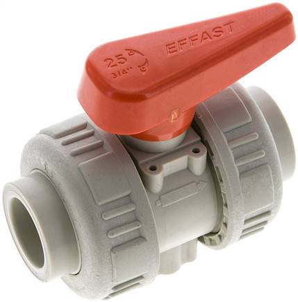 Schweißmuffen-Kugelhahn, PP-H / EPDM, 25mm (Industrieausf.)