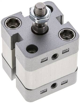 ISO 21287-Zylinder, doppeltw., Kolben 25mm, Hub 5mm, Kolbenstange AG