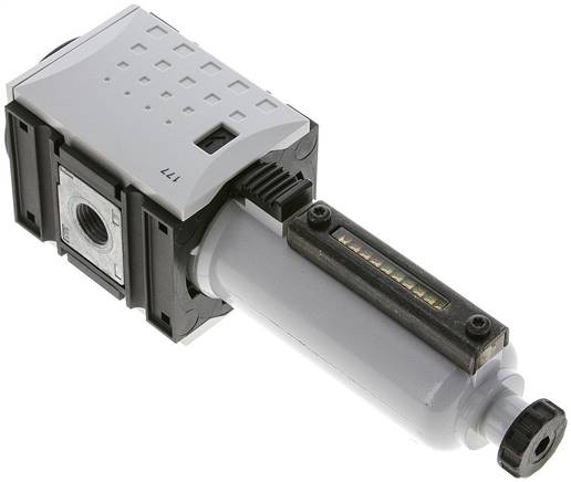 FUTURA Feinfilter (Submikrofilter) G 1/4", Futura 1, Metallbehälter mit Sichtrohr