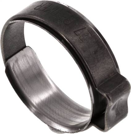 1-Ohr-Schlauchschelle 23,3 - 26,3mm, Edelstahl