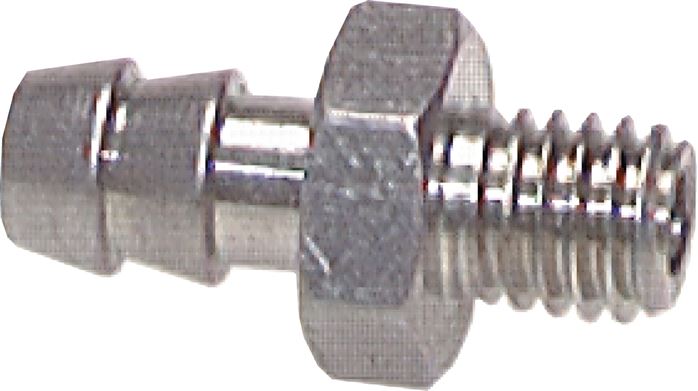 Gewindetülle M 5-6 (1/4")mm, Messing vernickelt