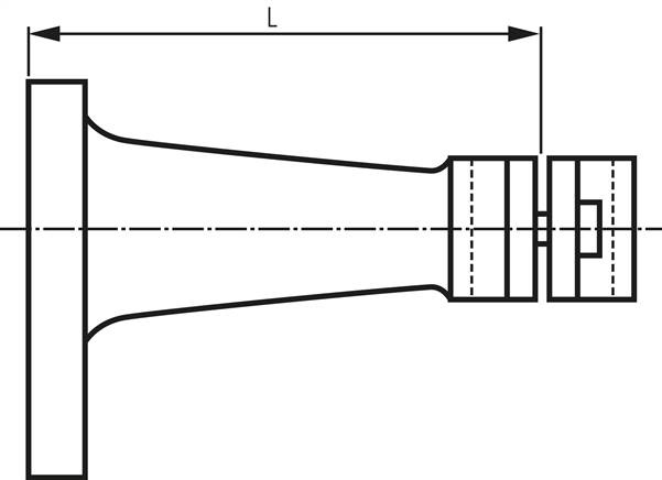 Messgerätehalter DIN 16281, 60mm Ausladung, Aluminium
