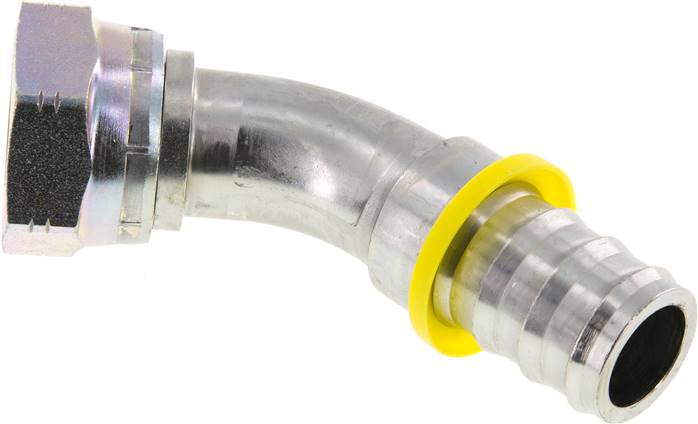 45°-Steckanschluss G 1" Ü-Mutter, 25,4mm GSP-Schlauch