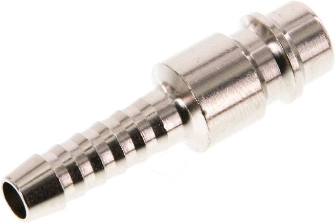 Kupplungsstecker (NW7,2) 6 (1/4")mm Schlauch, Messing vernickelt