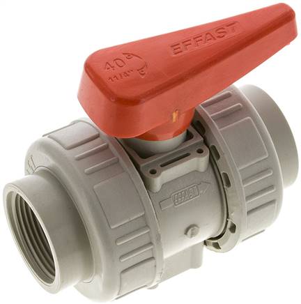 Kugelhahn, PP-H / FKM, Rp 1-1/4" (Industrieausführung)