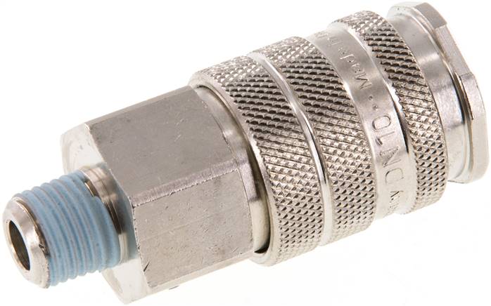 Schnellkupplung (NW10) R 1/4"(AG), Messing vernickelt
