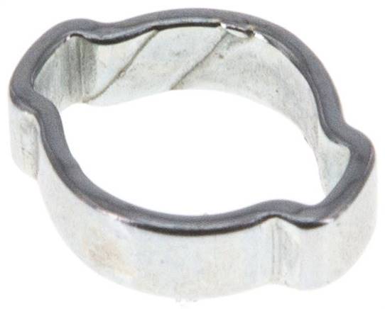 2-Ohr-Schlauchschelle 7 - 9mm, Stahl verzinkt (W1), Breite 4mm