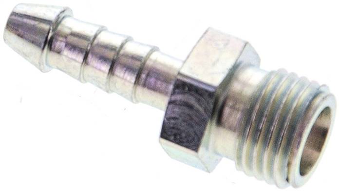 Schlauchnippel M 10 x 1 (5 L), 4 - 5mm, Stahl verzinkt