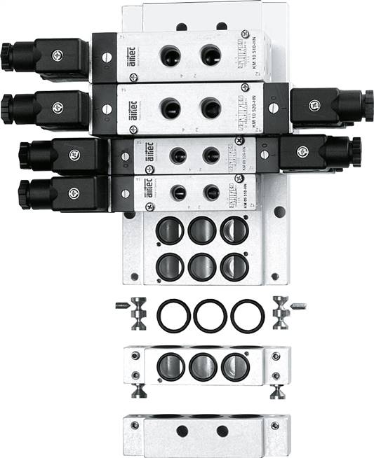 Zwischenplatte mit vier Ventilplätzen Typ RF 10 Z4