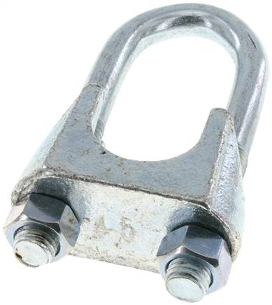 Drahtseilklemme f. 45,0mm Seil, M 18, B=65, Stahl verzinkt