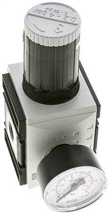 FUTURA Druckregler, G 3/8", 0,2 - 4bar, BG 2, mit durchgehender Druckversorgung