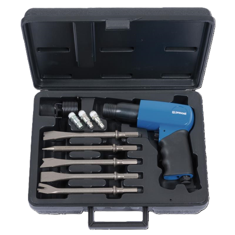 Prevost Meisselhammer im Koffer Bohrfutter = Hex. 10,2 Kolben hub = 60 Schlagzahl = 3000