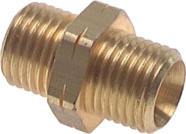 Doppelnippel G 3/8"-G 3/8" LH, Messing