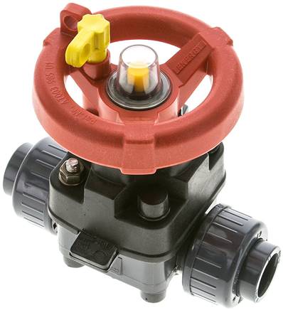 PVC-Membranventil (Hand) PVC / EPDM, 20mm Klebemuffe