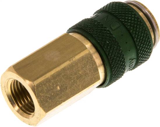 Schnellkupplung (NW5) G 1/8"(IG), Messing, grün