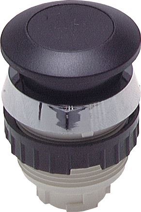 Betätigeraufsatz 30mm, Pilztaster (schwarz)