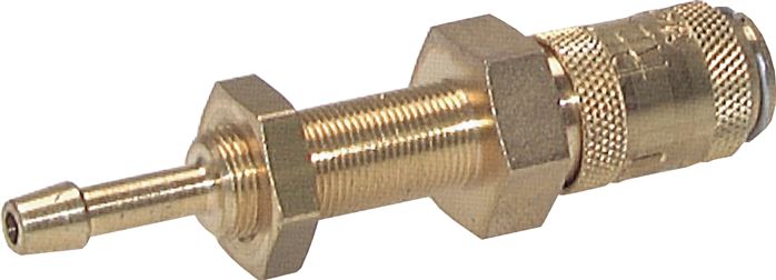 Schott-Schnellkupplung (NW2,7) 4mm Schlauch, Messing