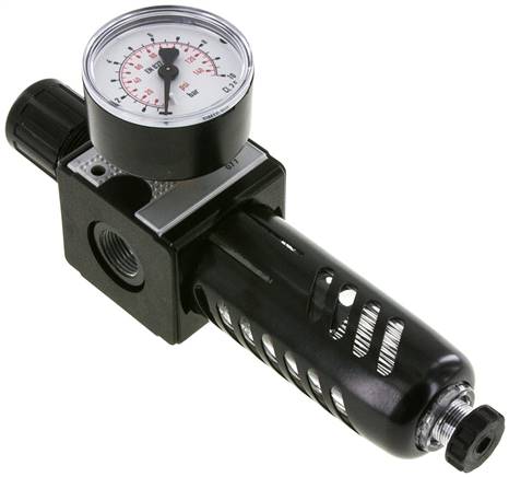 MULTIFIX Filterregler, G 3/8", 0,2 - 6bar, Baureihe 1, mit Schutzkorb