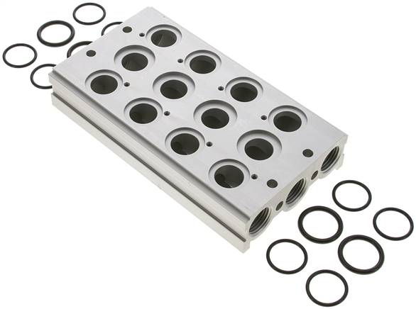 Reihenleiste (4-fach) für SF6000 (5/2 und 5/3-Wege)