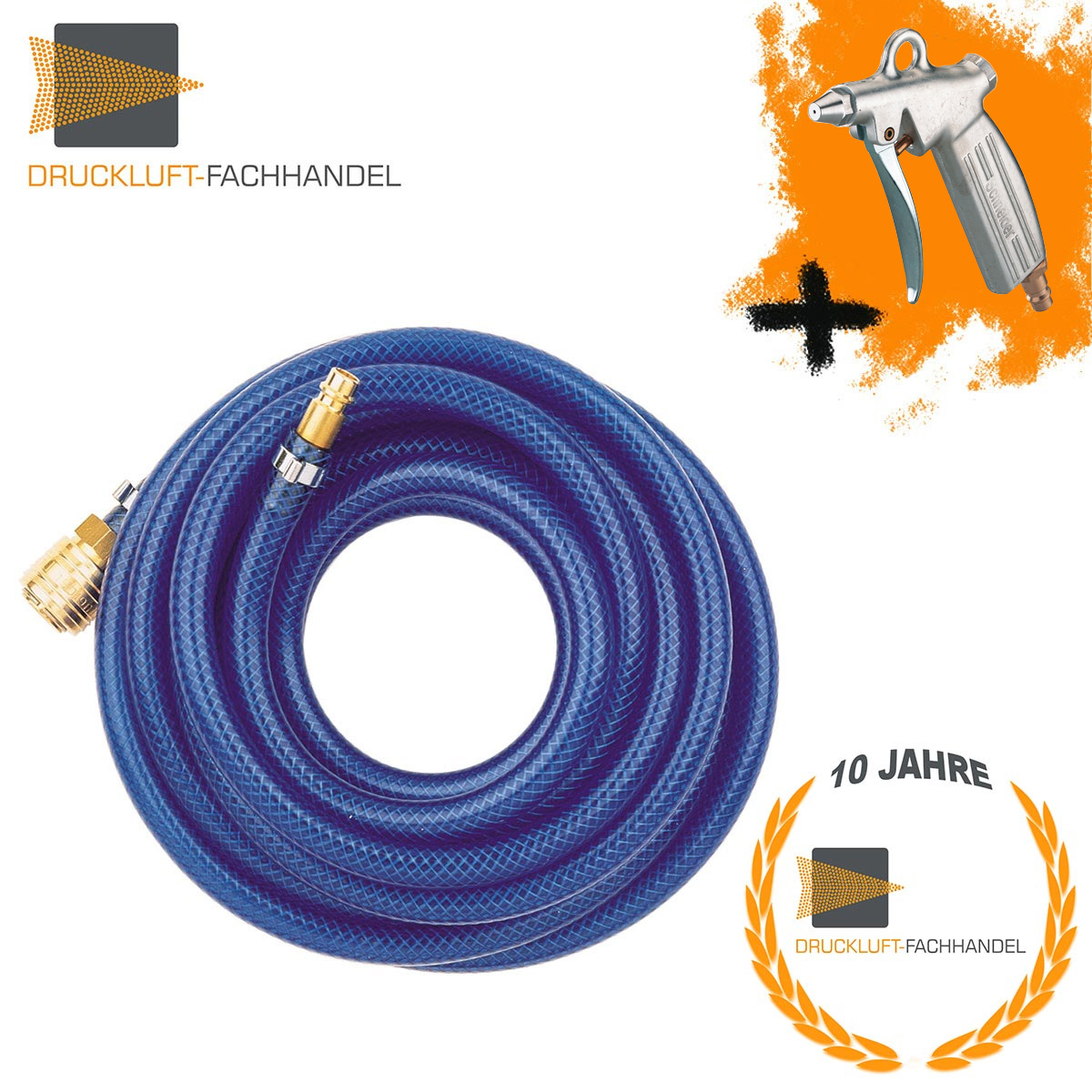 AKTION Schneider-Werkstatt-Set mit Druckluftschlauch und Profi-Ausblaspistole