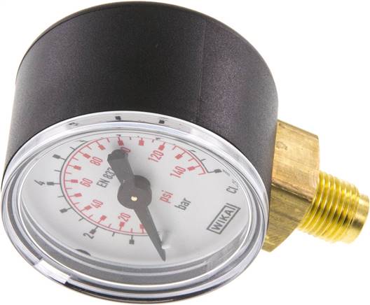 Manometer senkrecht (KU/Ms), 40mm, 0 bis 10 bar, G 1/8"