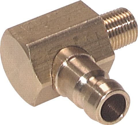90°-Temperierkupplungsstecker 9mm Zapfen,M 8x0,75 (konisch)(AG)
