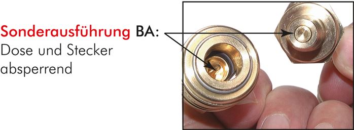 Kupplungsstecker (NW7,2) 8x6mm Schlauch, Messing vernickelt, beidseitig absperrend