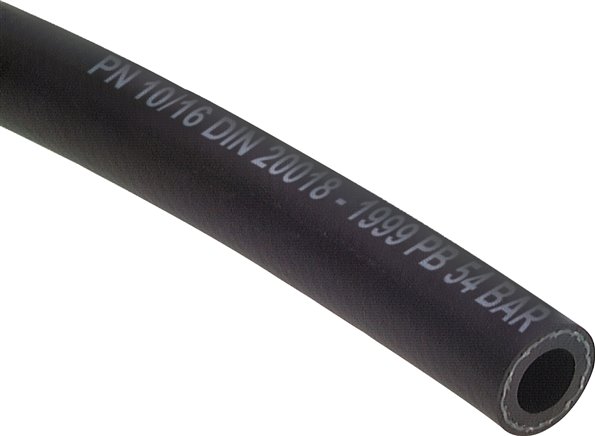 Druckluft-Wasser Gummischlauch 15x27mm, schwarz